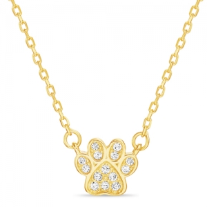 Conjunto amarillo huella con piedras