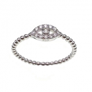 ANILLO OJITO CON CUBIC CUERPO BOLITAS