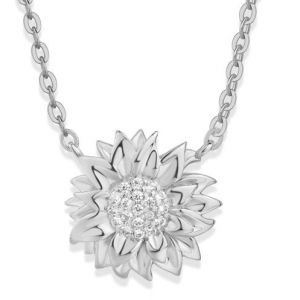 COLLAR BLANCO GIRASOL CENTRO PAVE