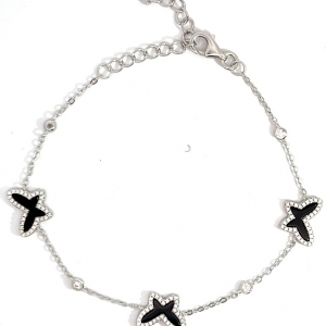 PULSERA BLANCO MARIPOSA ONIX