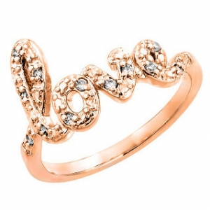 anillo love con piedras rosado